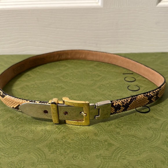 WCM NEW YORK genuine python belt Size Xsmall - Picture 1 of 11